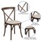 Merrick Lane Davisburg Stackable Wooden Cross Back Bistro Dining Chair with Cushion